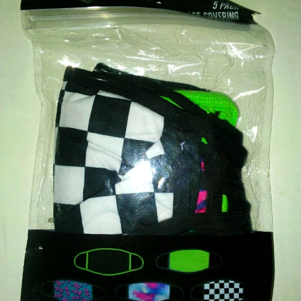 😷NEW SET 5 CLOTH FACE MASK PROTECTION MAD ENGINE